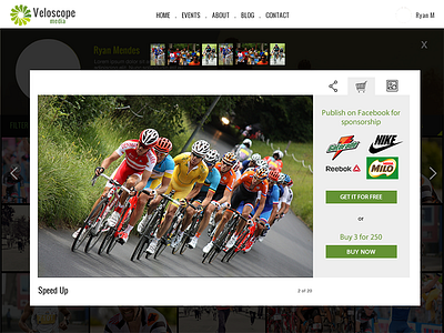 Ecommerce for Sports Photography ecommerce photography sponsorship sports ui ux website