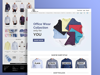 Ecommerce website clothing ecommerce formalwear shirts ui ux