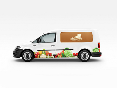 Gradina din Deal car car design logo design packaging vegetable