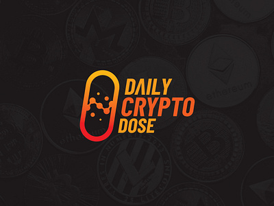Daily Crypto Dose channel crypto cryptocurency graphic design logo logo design youtube