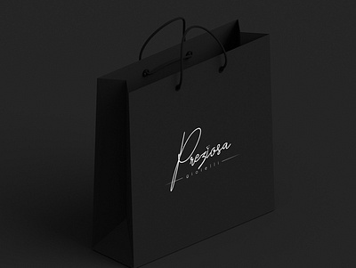 Preziosa - Jewelry bagdesign blackandwhite jewelry logo logodesign paper