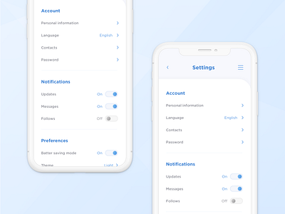 Daily UI 07 app dailyui dailyuichallenge design digital minimal screen settings settings ui sketch ui user interface