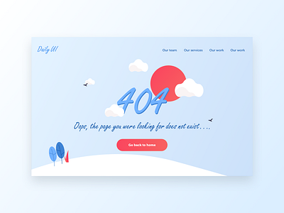 Daily UI 08 404 404 page app dailyui dailyuichallenge design digital illustration screen ui webdesign