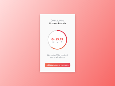 Daily UI 14 - Countdown Timer app countdown dailyui dailyuichallenge design digital minimal screen sketch timer ui