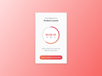 Daily UI 14 - Countdown Timer