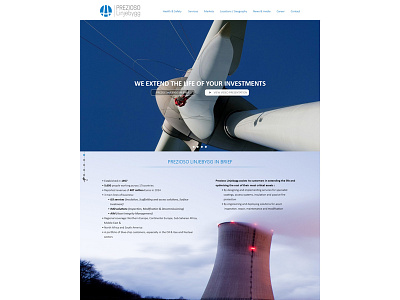 Industrial landing page