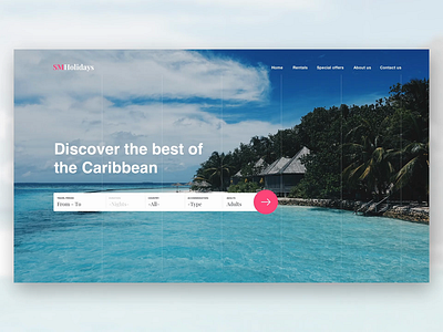 Travel Landing Page animation clean design fluid design interaction minimal principle travel ui