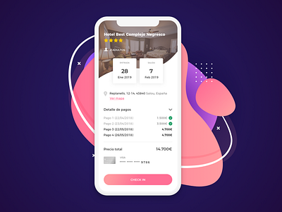 Booking details app booking booking app check in clean design hotel hotel booking minimal mobile rental ui ux