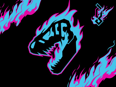 Psychosaurus black goth graphic icon illustration logo merch merch design merchandise metal neon sci fi shirt vector