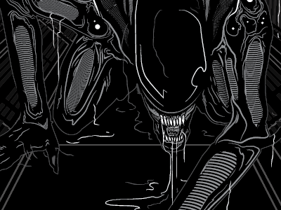 A L I E N alien graphic black peter gutierrez
