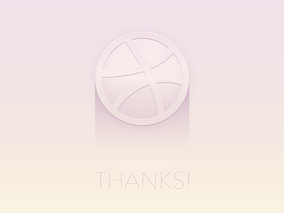 Thanks Eric! debut dribbble gradient icon pastel thanks