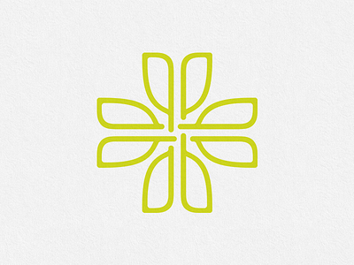 Green Floral Logo Design Concept