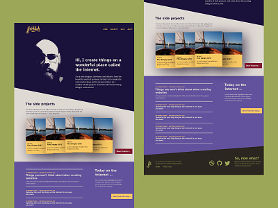 New layout for my website – v20 or so personal site webdesign