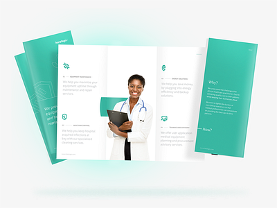 Trifold Brochure Design for Haralago dá design studio green haralago medical print trifold