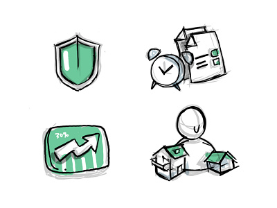 Icon Sketches icon illustration real estate