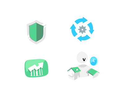 Icons for EverReal. icon illustration real estate