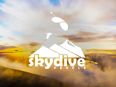 Skydiving logo design logo parachute sky skydive skydiving