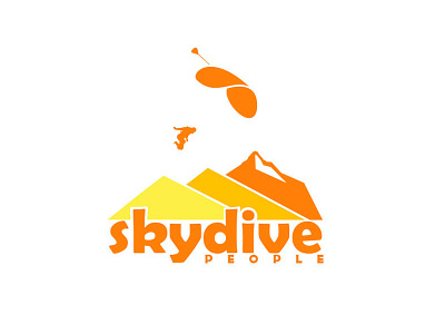 Skydive People design logo parachute people skydive skydiving t shirt