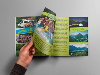 Camp Vodenca Brochure brochure camping catalogue design logo mountains outdoors river