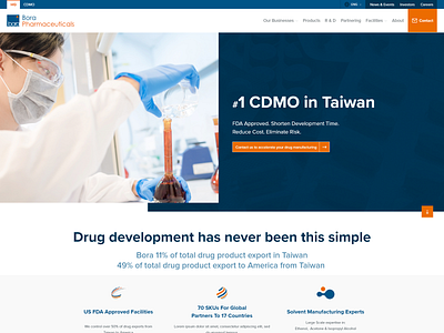 Bora Pharmaceuticals Business Page branding design pharma pharmaceuticals taiwan ui ux web website