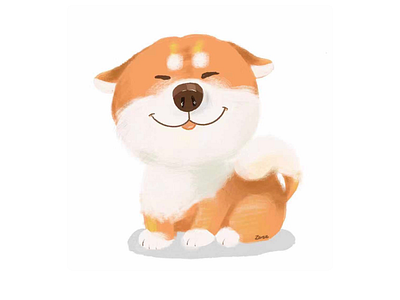 Lovely doggy animal dog illustration