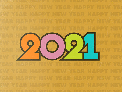 New Year 2021 design illustration logotype