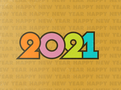 New Year 2021 design illustration logotype