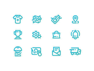 Locker Shop Site Icons gradient graphic design icons website