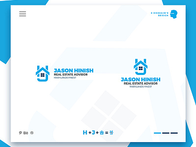 JASON HINISH - Real Estate Logo Concept home house j logo minimal real estate