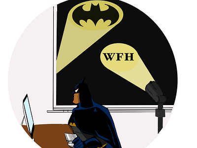 Batman WFH #3 from project - This is what real SUPERHEROES do… artwork batman comics covid 19 illustration ipadpro superheroes virus wfh workfromhome