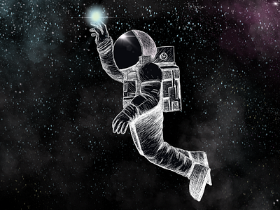 #3, The One with the Spacewalk art david.ist drawing fantasyart illustraion ipadpro space spacewalk