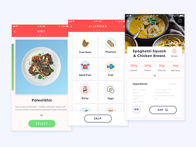 Recipe App Concept app design graphic design illustration recipe recipe app sketch app ui design