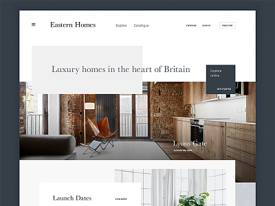 Design Practice - Homes flat luxury ui web