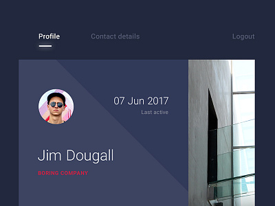 Daily UI - Profile ui
