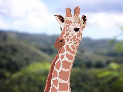 Vexel Giraffe animal giraffe jungle photoshop trees vector vexel