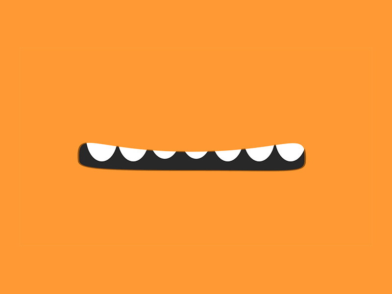 Monster Mouth [GIF] animated animation fun funny gif monster mouth orange random teeth