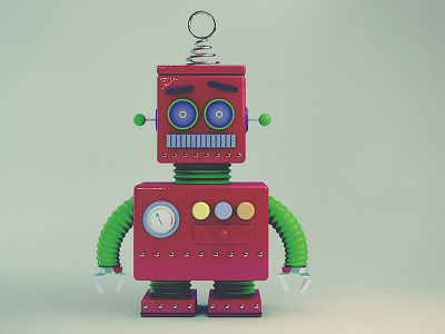 Toy Robot c4d cinema 4d render retro robot toy