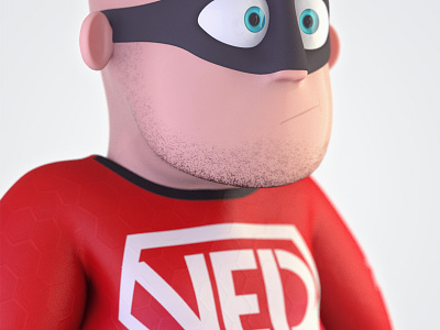 Very Experienced Dad Teaser 3d character model modo superhero