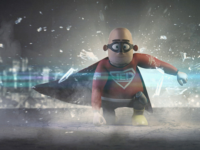 Very Experienced Dad - Superman Pose 3d character hero model modo render superhero superman