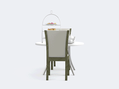 Afternoon Tea Turntable 3d afternoon tea model modo render turntable virgin experience days