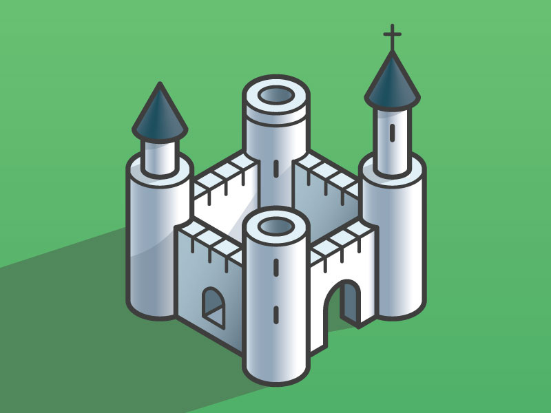 Castle Dribbble design vector illustration richmond virginia castle