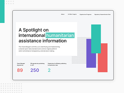 Humanitarian data splash page