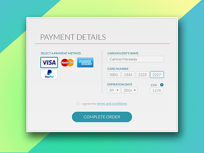 Credit Card Checkout (Daily UI #002)