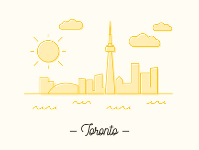 Toronto Skyline Illustration illustration illustration design illustrator line illustration toronto