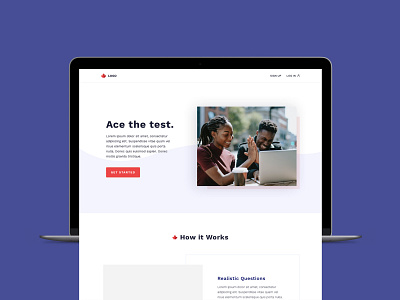 Practice Test Homepage Design digital design sketchapp ui web design