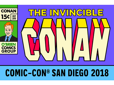 Conan at Comic-Con 2018 Logo branding illustration logo typography