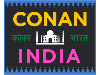 Conan India Logo branding illustration logo typography