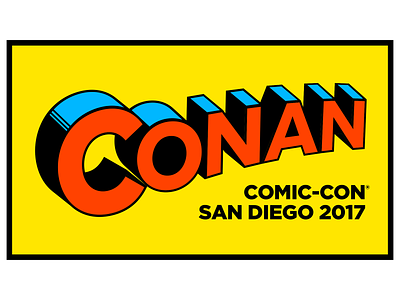 Conan Comic-Con Logo 2017 branding illustration logo typography