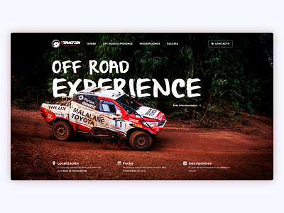 Rally Event Header adobe xd big type design dirty drive event experience design header landing page main page off road rally ui ux website