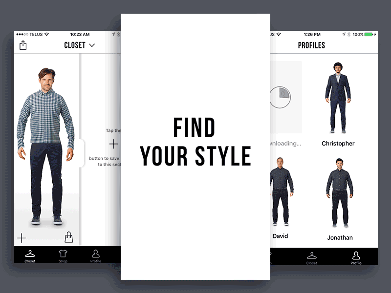 Klothed App - Try On Outfits animation klothed klothed app mens clothing outfit planning personalized menswear principle selfie virtual self